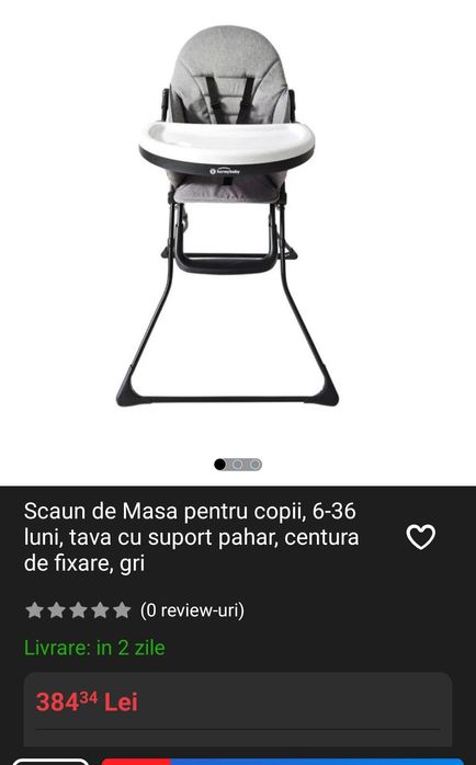 Vând scaun de masa pentru copii