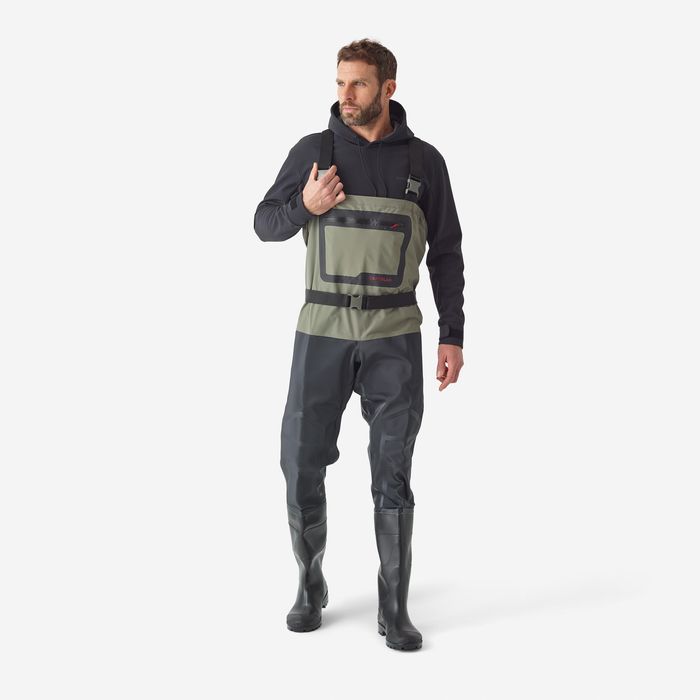 Waders Pvc și respiranți de pescuit 500 - produs resigilat Decathlon