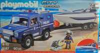 Set de construit Playmobil 5187 Camion de politie cu barca 4 - 10 ani