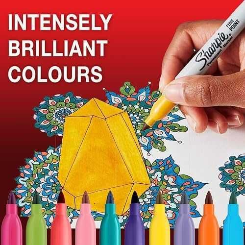 Нов Празничен сет Sharpie 25 перманентни маркера – наситени цветове