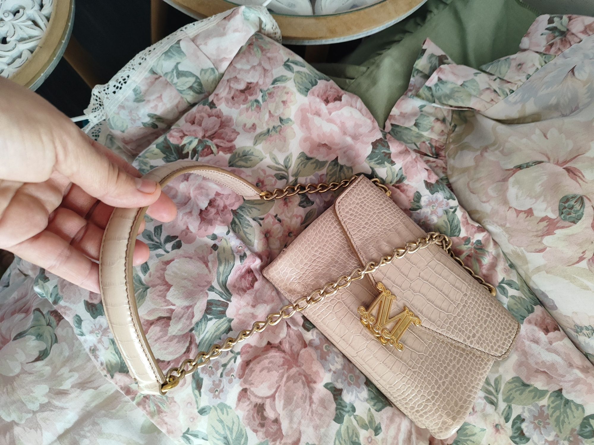 Чанта Max Mara, естествена кожа