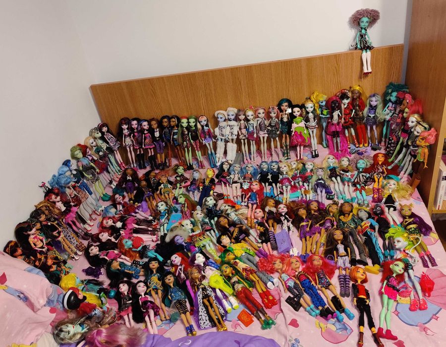 Monster high superbe prețuri diferite- descriere și Rainbow high cutie