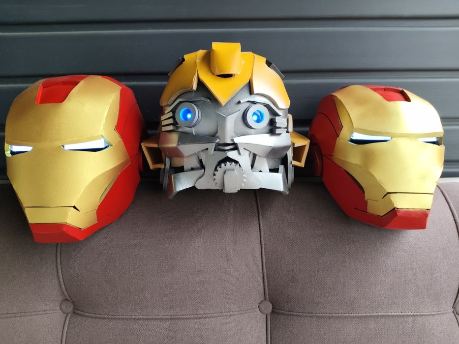 Голова Трансформеры из материала Eva со светодиодной подсветкой глаз