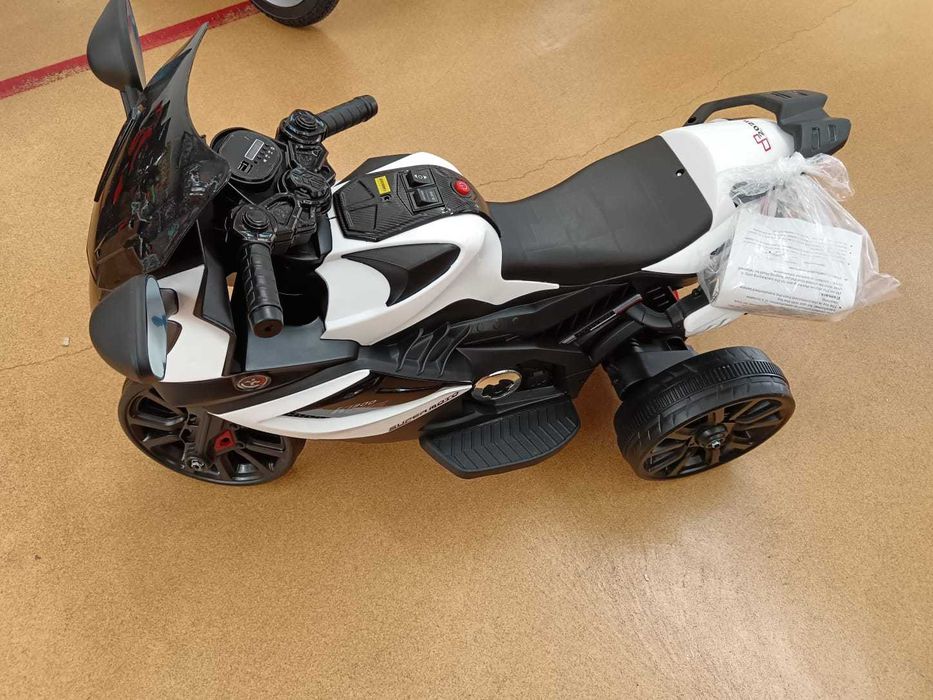 Motocicleta Electrica pentru Copii 12V 2 Motoare Rosu / Alb