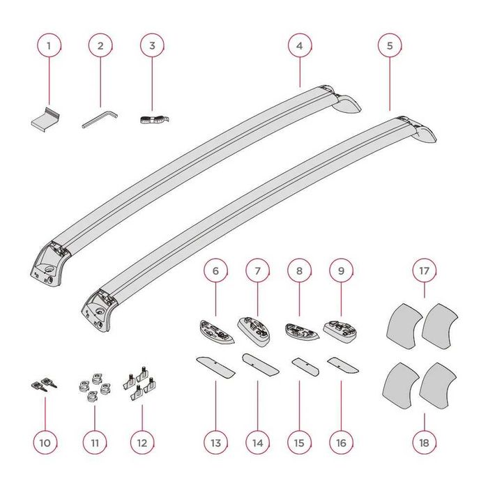 Багажник за покрив Tesla Model Y (алуминиев roof rack)