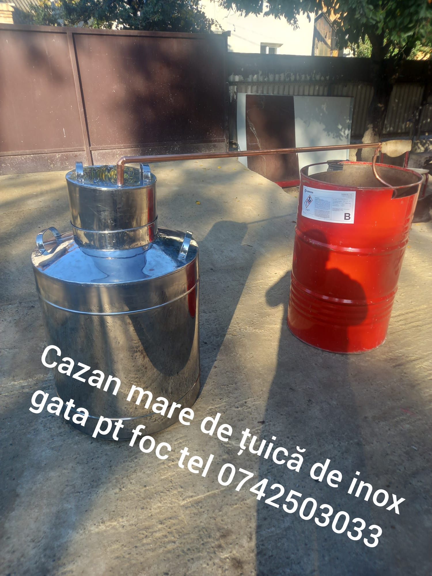 Cazane de tuica de inox gata pt foc. Ori ce marime avem pe stoc. Noii