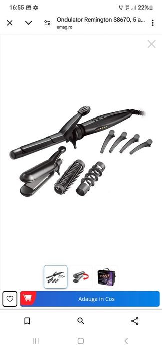 Ondulator Remington cu 5 accesorii