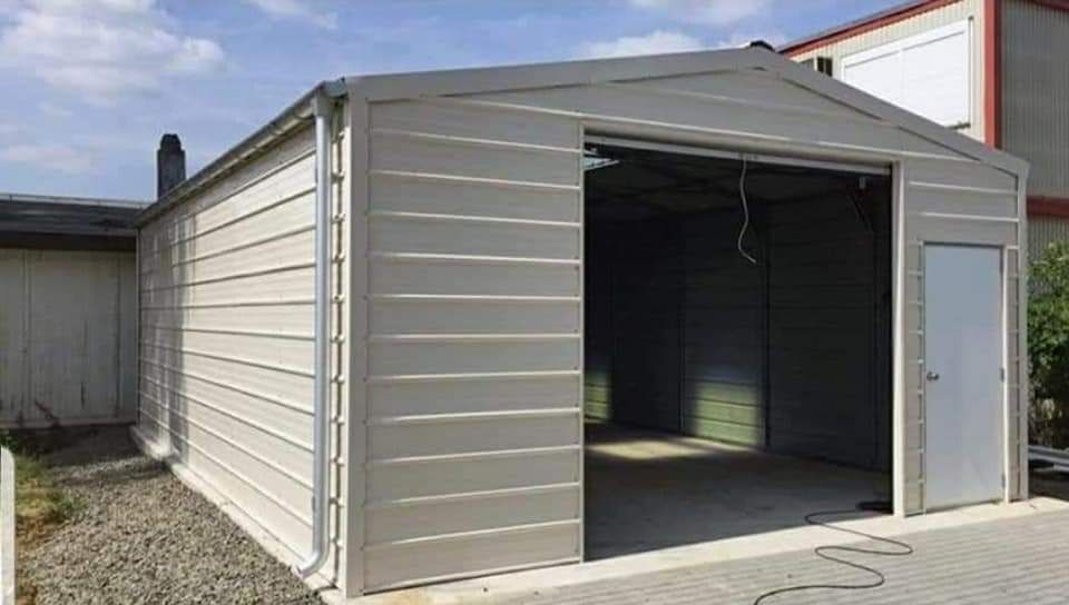Container tip garaj cu structura metalică din panou izolat  10x7m