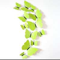 Fluturi decorativi 3D,verde-lime