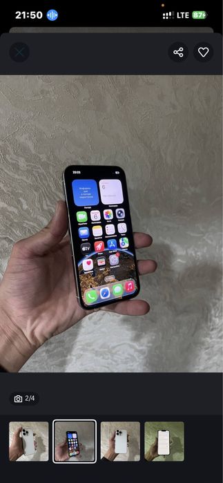 Iphone 13 pro  rangi oq. Hotirasi 256 gb yomksti 80%  kelishamiza narh
