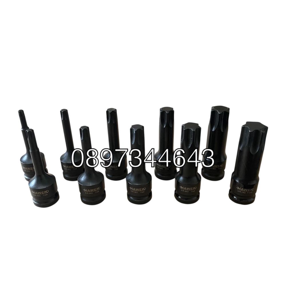 Комплект ударни битове 1/2-торкс 10 части Hawek-HW-2051