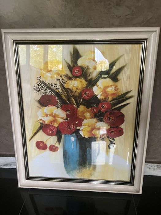 Картина принт ваза с цветя 60х45