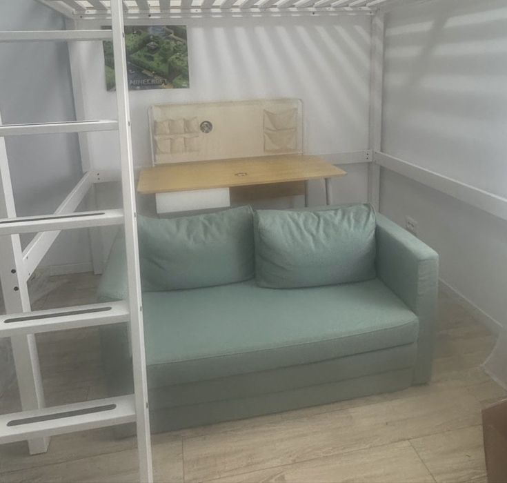 Canapea  extensibila verde mint