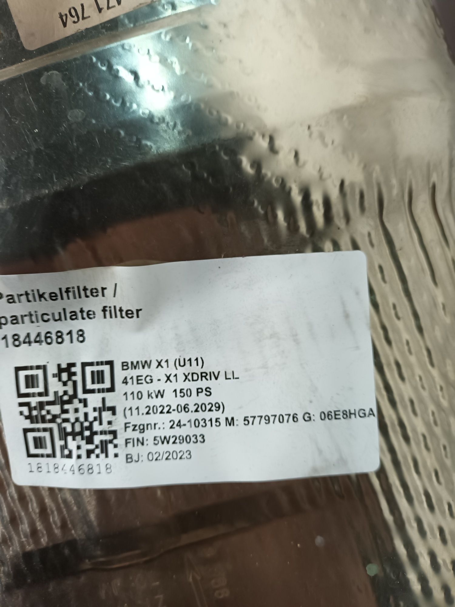 Filtru de particule bmw x1 u11 2023 3792km