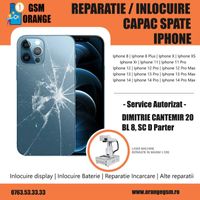 Sticla Carcasa Spate Iphone 12 13 14 15 Pro Max Montaj pe loc Garantie
