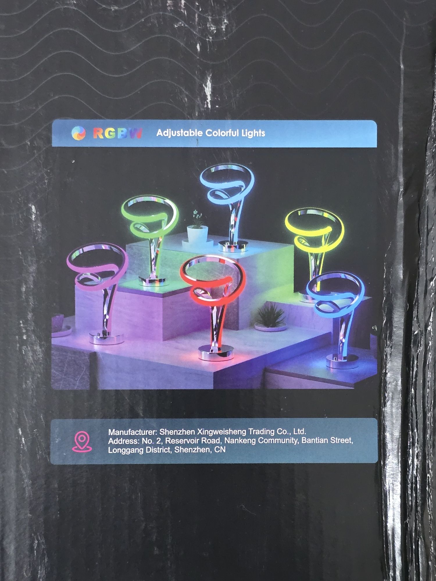 Lampa de noptieră Airnasa – Design spiral modern, 10 moduri RGB