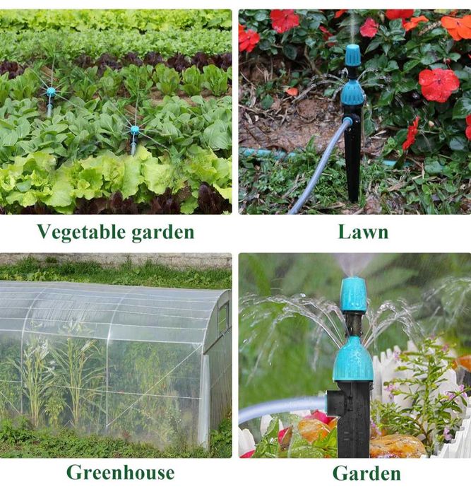 Комплект за градинско капково напояване двупортов таймер програми