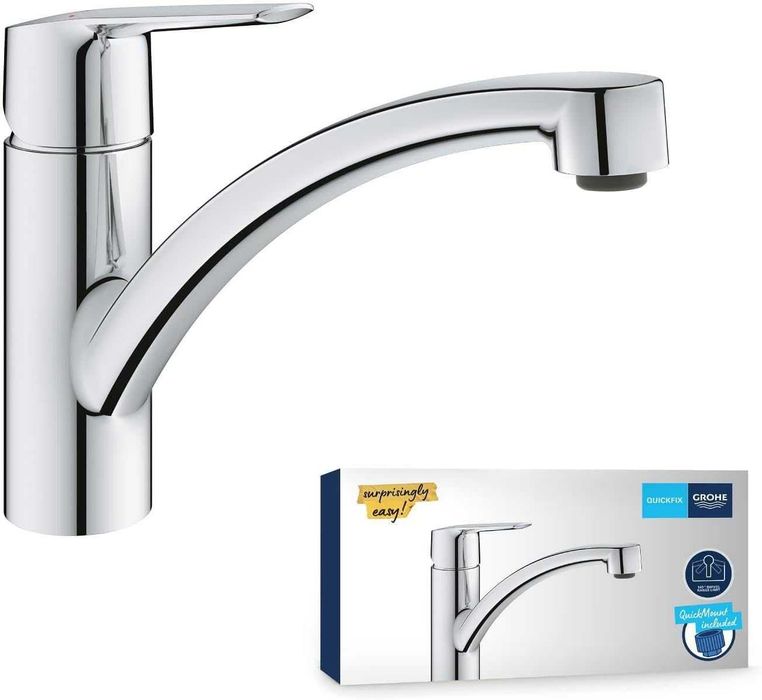 Baterie de bucatarie, monocomanda, finisaj cromat • Grohe StartEco