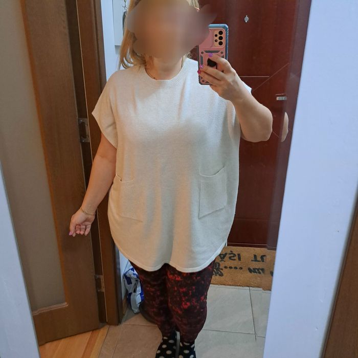 Vesta , poncho cashmere feeling