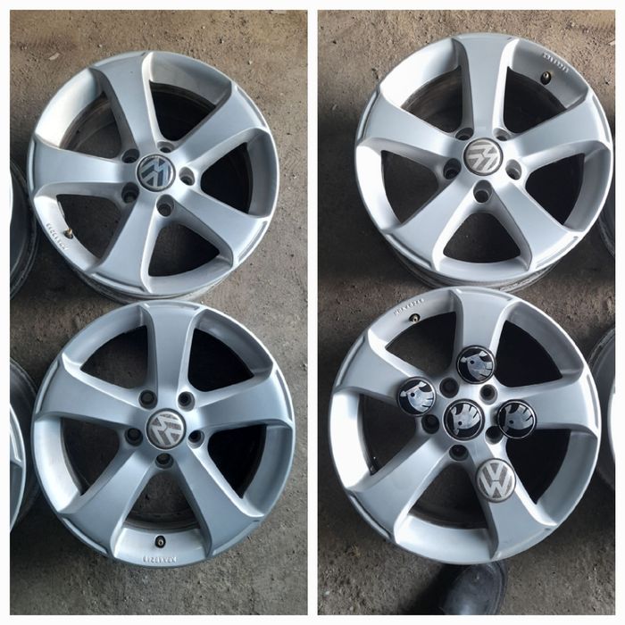 Set 4 Jante 5x112 pe R16 ca NOI de TIGUAN și AUDI