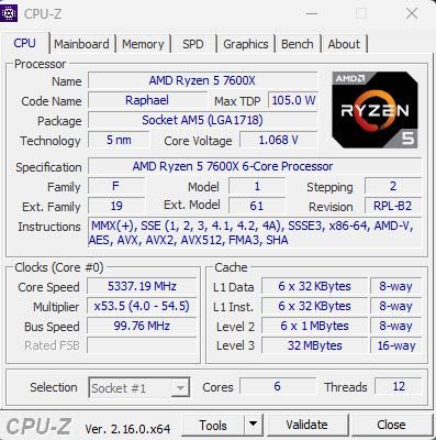 Продавам процесор Ryzen 5 7600X