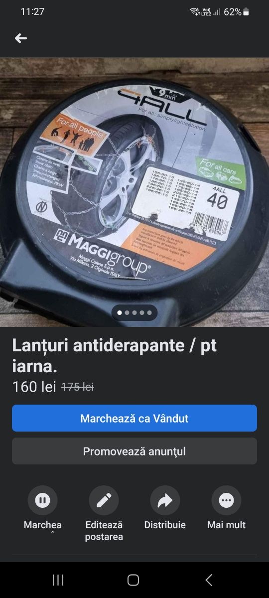 Lanțuri antiderapante zapada