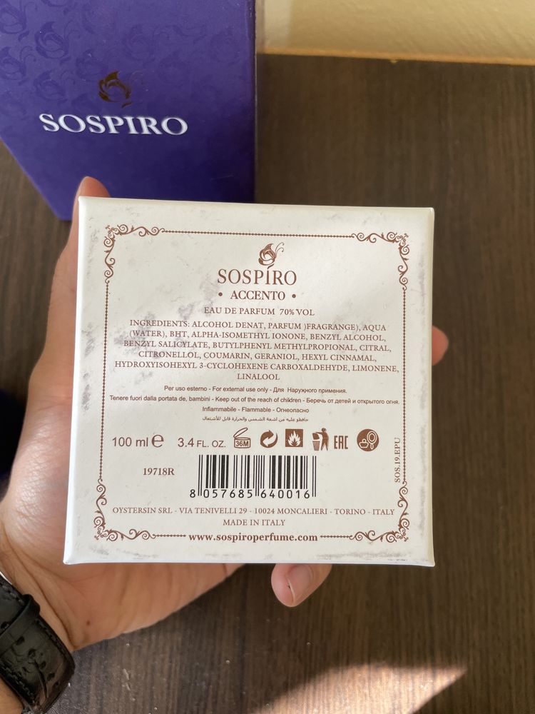 Sospiro Pardumes Accento EDP 100ml