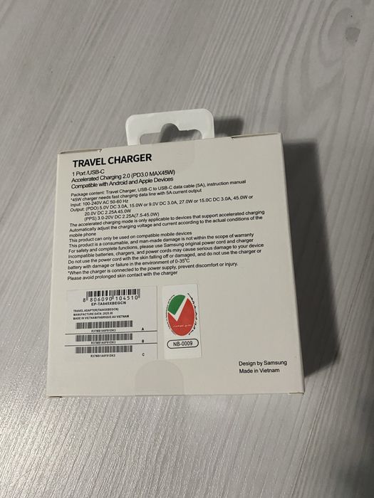Incarcator 45w Samsung plus cablu type c Nou sigilat