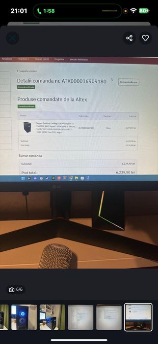 Vând Pc gaming Lenovo cu RTX 3060, perfect pentru pasionații de jocuri