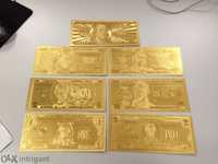 Пълен комплект златни банкноти/златна банкнота - Сащ