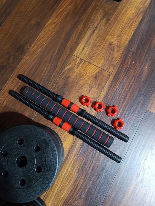 Комплект дъмбели и лост дебели 40 кг