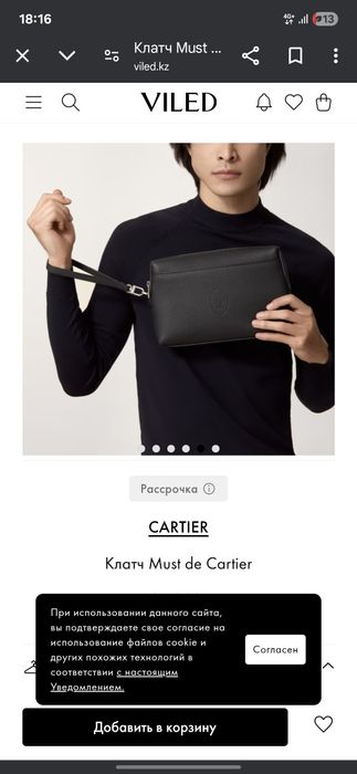 Мужской клатч cartier