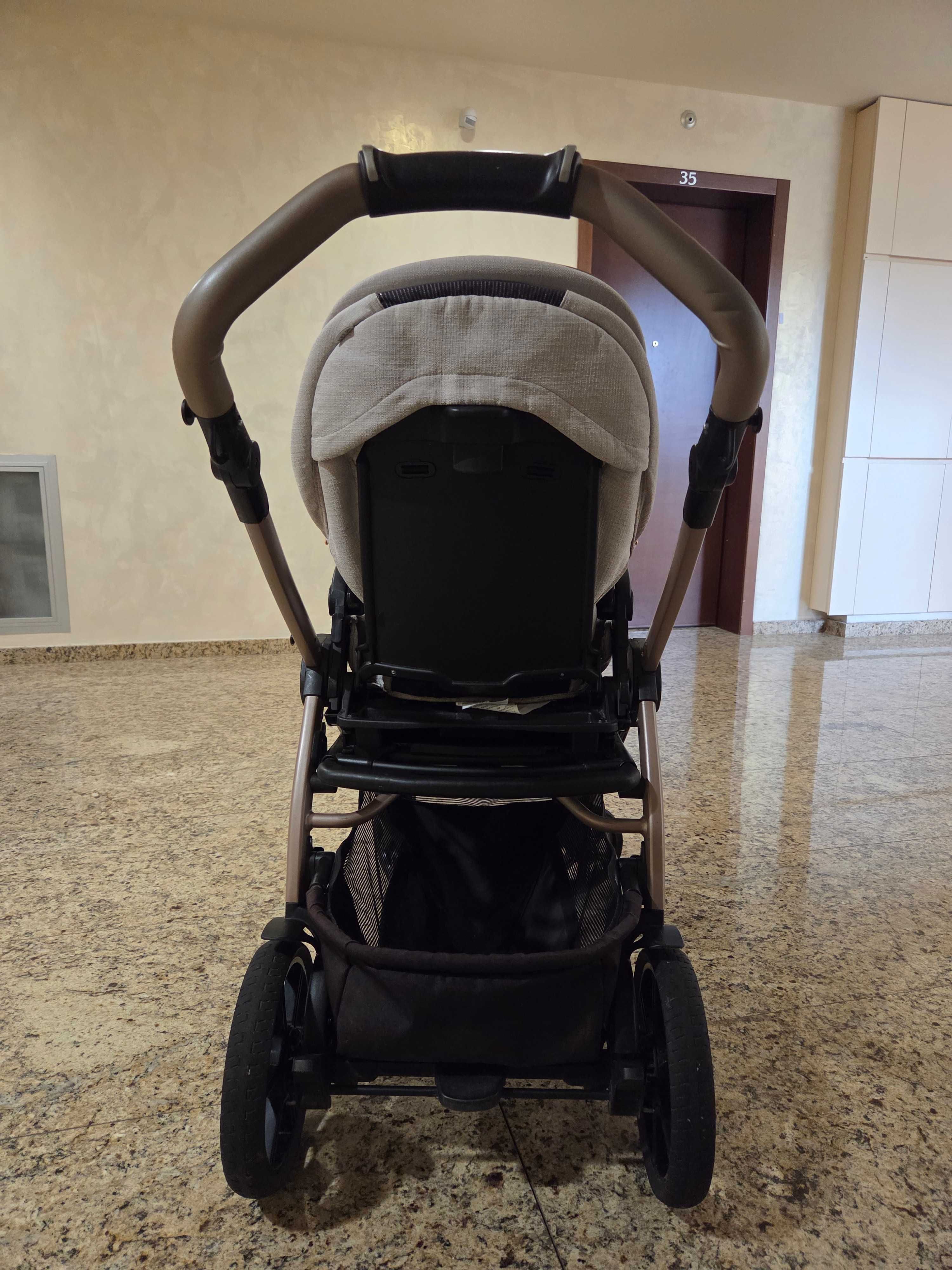Количка 3в1 Peg Perego Book 51 (Розово/Беж) + ISOFIX база и аксесоари