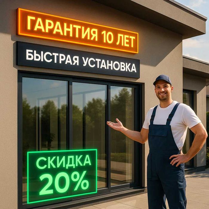 НЕДОРОГО! Алюминиевые Окна Двери Витражи Теплая Гармошка Раздвижная!!!