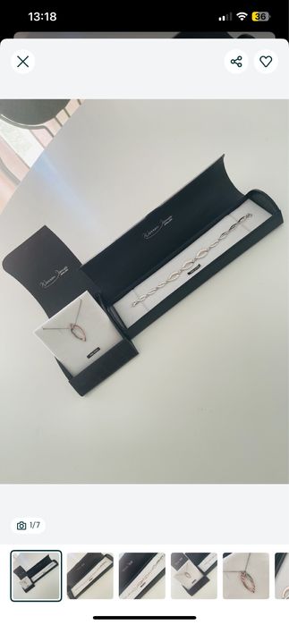 Set vintage rar Warren James din argint 925 cu diamante naturale