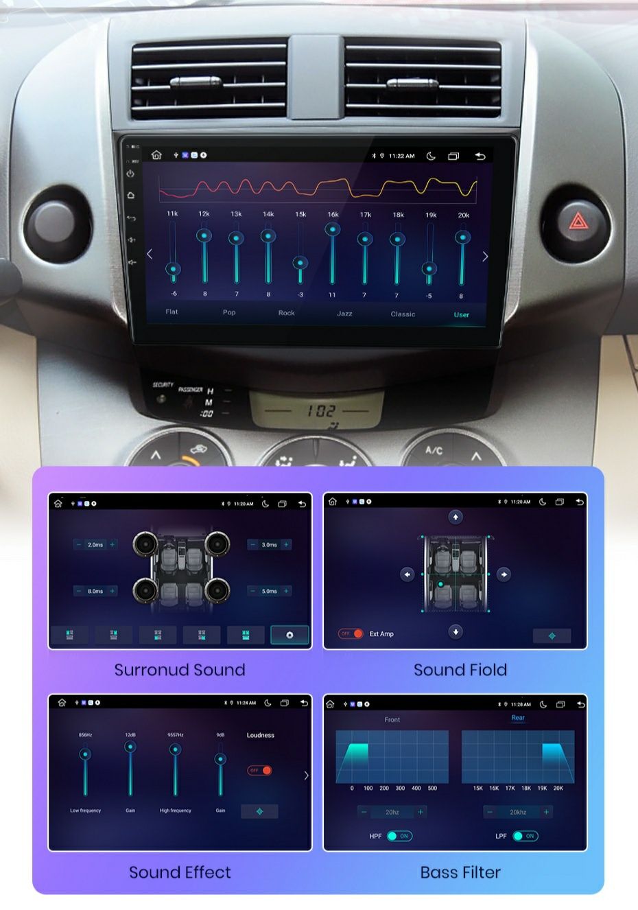 Navigatie Android dedicata Toyota RAV 4 (2007-2011).