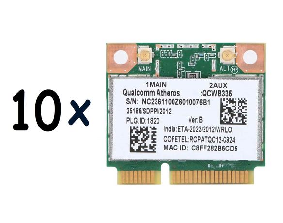 10x Qualcomm 335 Mini PCIe WIFI Card - Modul wireless pentru laptop