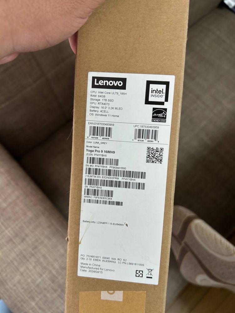Лаптоп LENOVO Yoga Pro 9