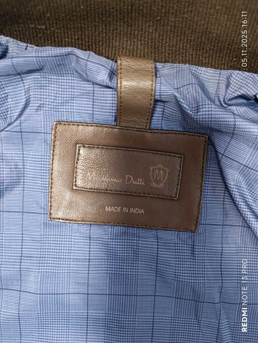 ''Massimo Dutti''оригинално мъжко кожено яке Л размер