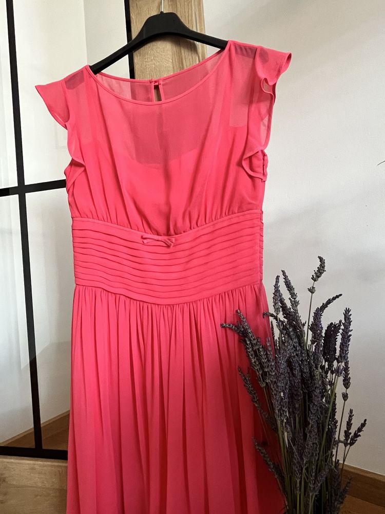 Rochie unicat triplu voal peach - aproape noua!