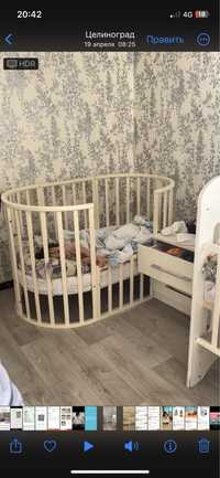 Детская кроватка, кровать с матрасом