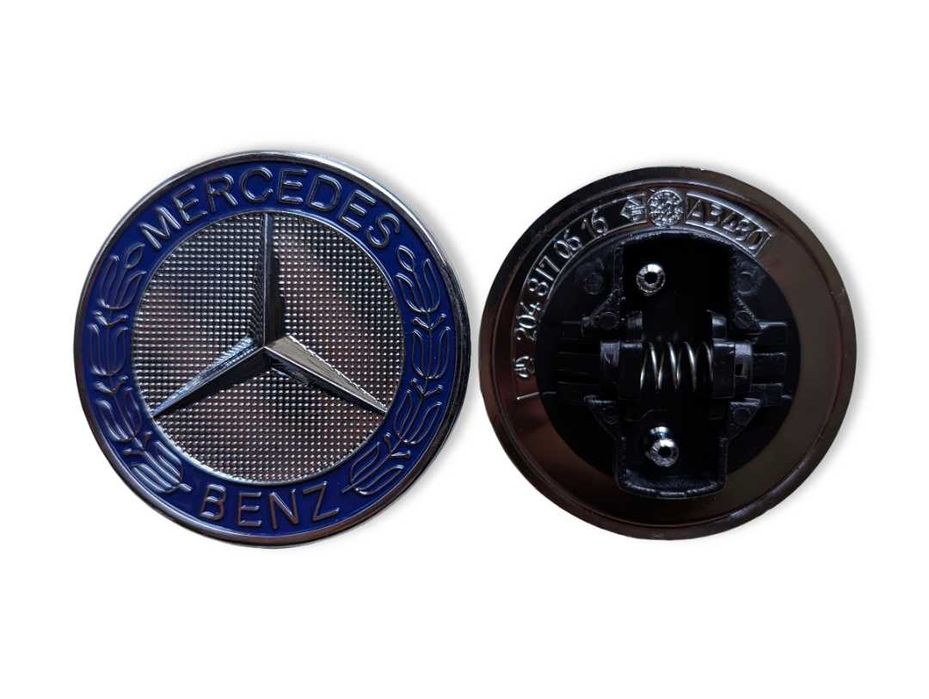 Емблема за преден капак тип тапа за Мерцедес 57мм Синя, Черна, Brabus