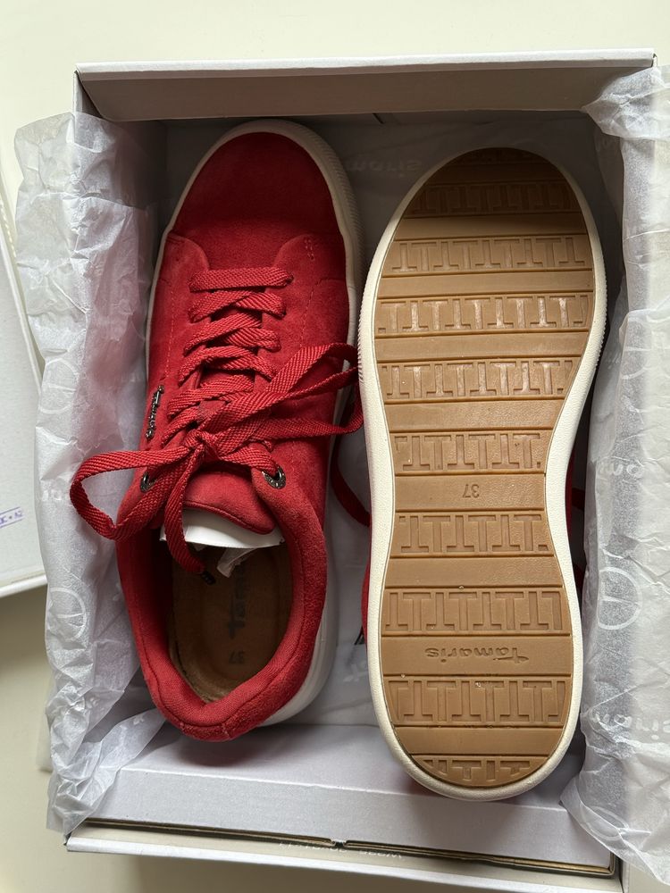 Pantofi sport casual Tamaris - rosii, marime 37