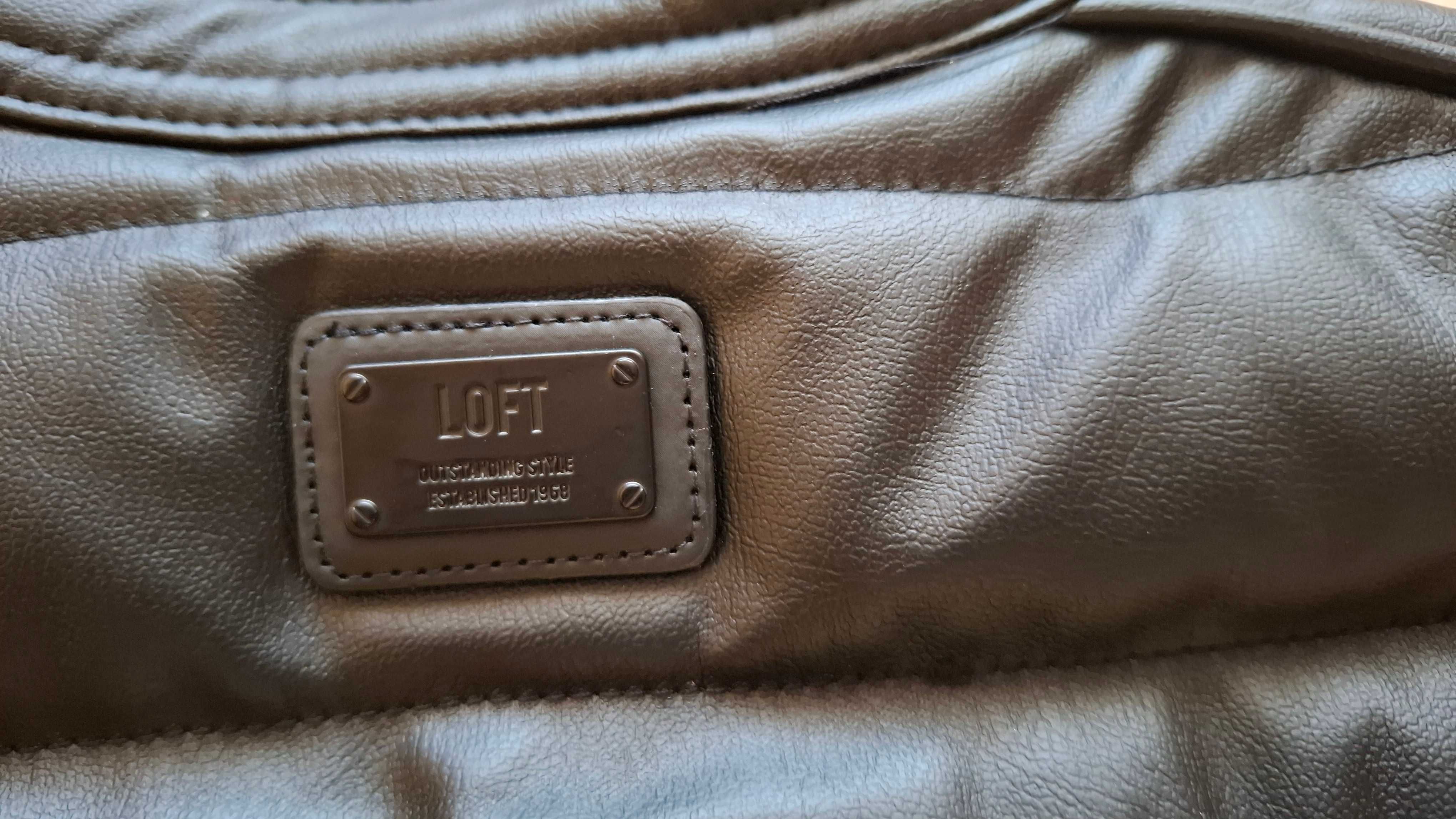 НОВО мъжко капитонирано яке от изкуствена кожа LOFT