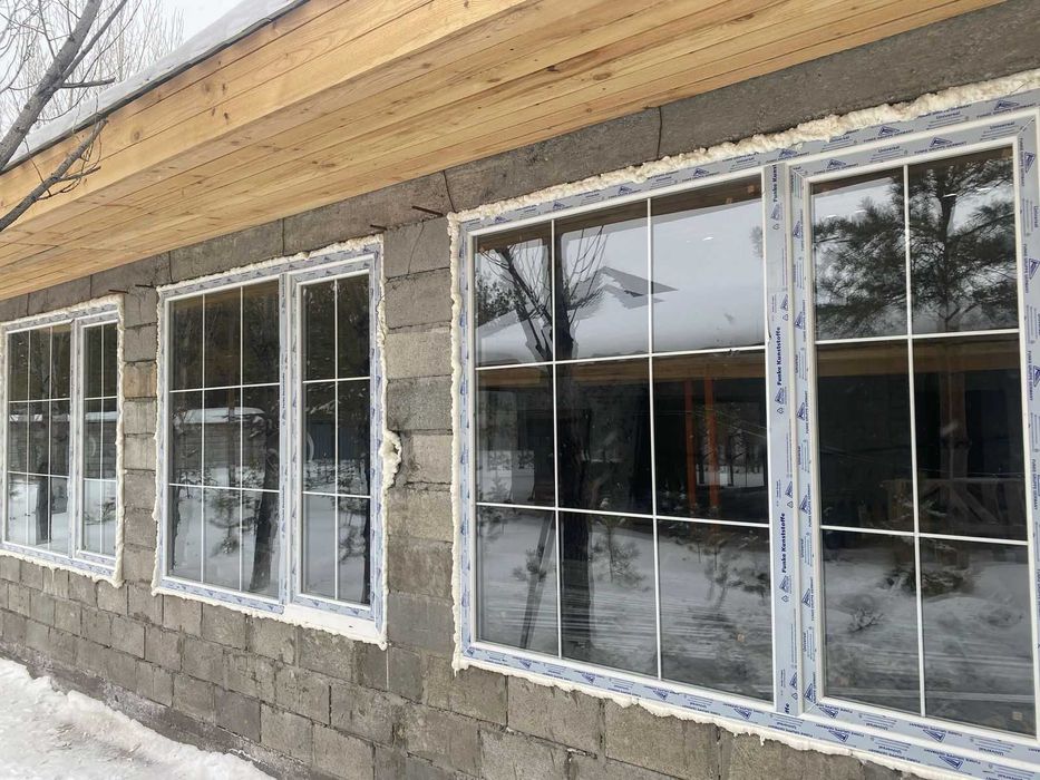 ШОК БАҒА (ﾟO) Пластиковые Окна Балкон Витраж Дверь Перегородка Терезе