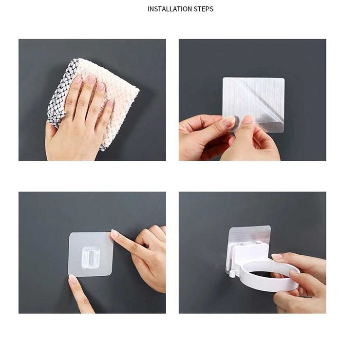 Самозалепваща поставка за сешоар за баня