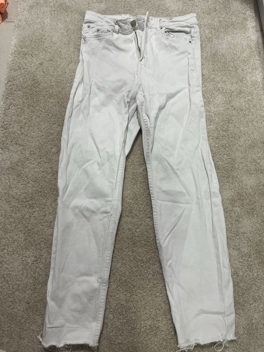 Бели Дънки Mom fit