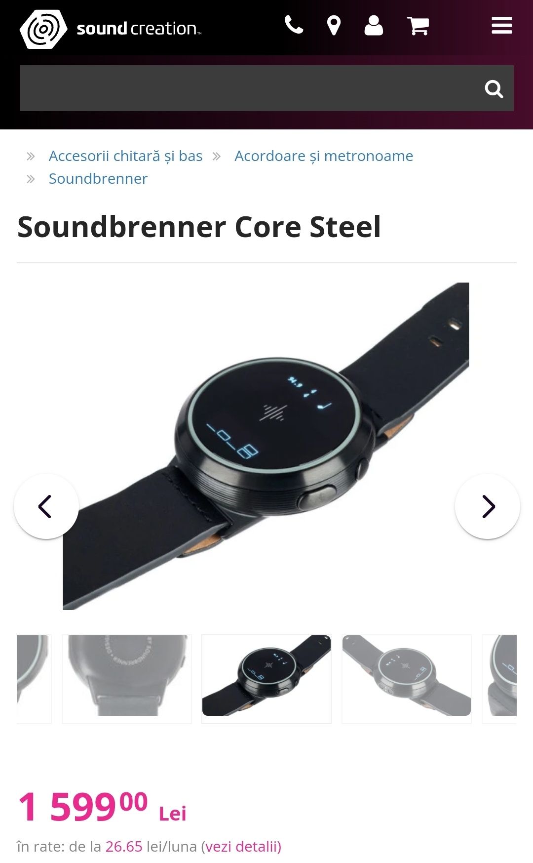 Soundbrenner Core Steel.  Smart watch muzică. Nu e apple watch