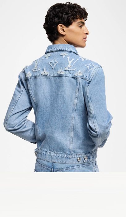 Compleu din denim Blugi si Geaca Louis Vuitton Monogram