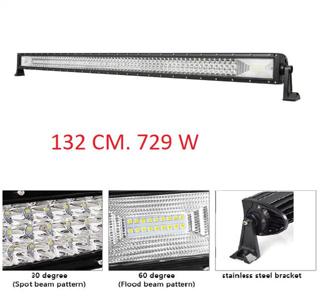 132 СМ. LED Диоден Бар за Джипове, ATV 12-24V, 729W, Мощен 7D ЛЕД БАР